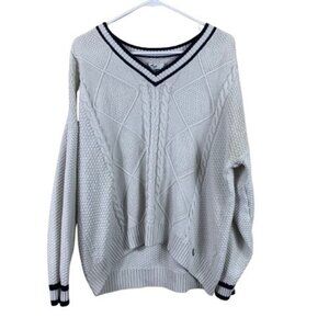 Hollister Women’s Oversized Slouchy Knit V-neck Sweater Size Large